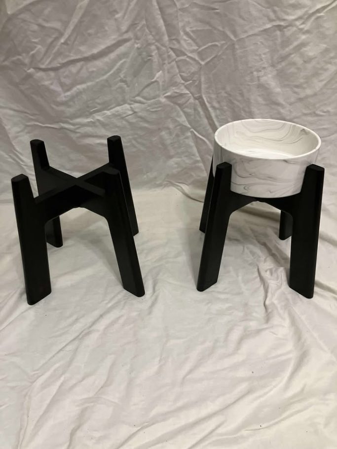Black Dog Bowl Stands Black Dog Bowl Stands
